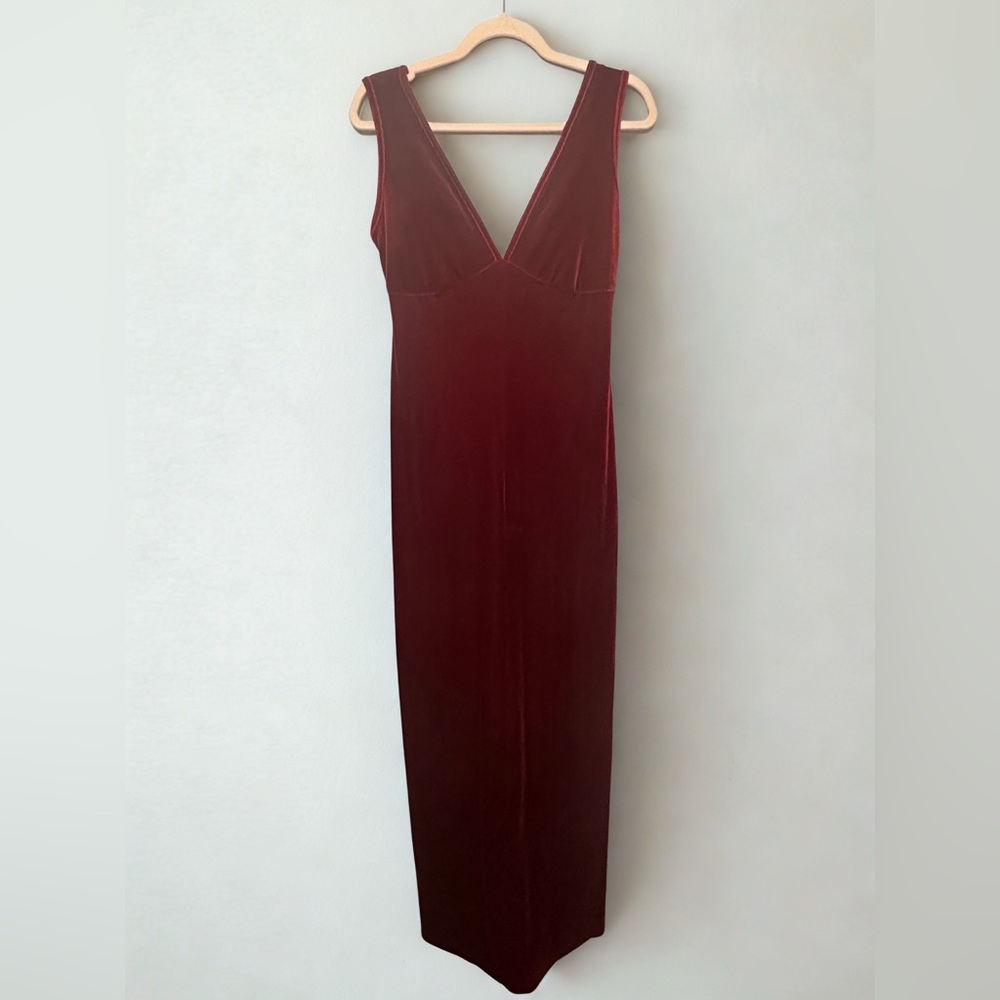 EUC Ellen Tracy Deep Red Maxi Dress